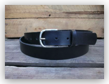 Black Full Grain Leather Belt 30 mm