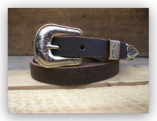 Western Brown Full Grain Leather Belt 20 mm