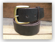 Chocolate Brown Full Grain Leather Belt 1&1/2"